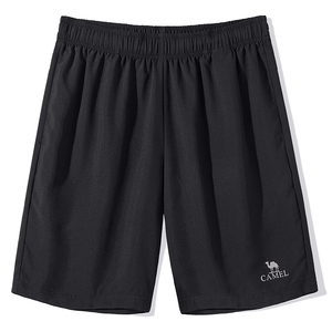 骆驼男装速干运动短裤男士2026夏轻薄透气宽松直筒休闲五分裤