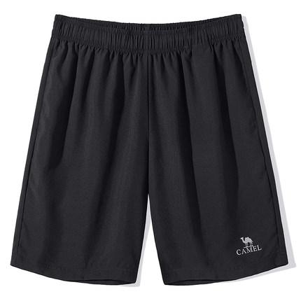骆驼男装速干运动短裤男士2026夏轻薄透气宽松直筒休闲五分裤