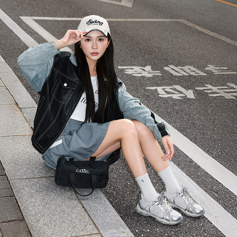 骆驼轻云德训鞋女鞋2026春季新款休闲鞋百搭户外运动鞋女厚底板鞋,淘宝优惠券,粉丝福利购,淘宝优惠卷