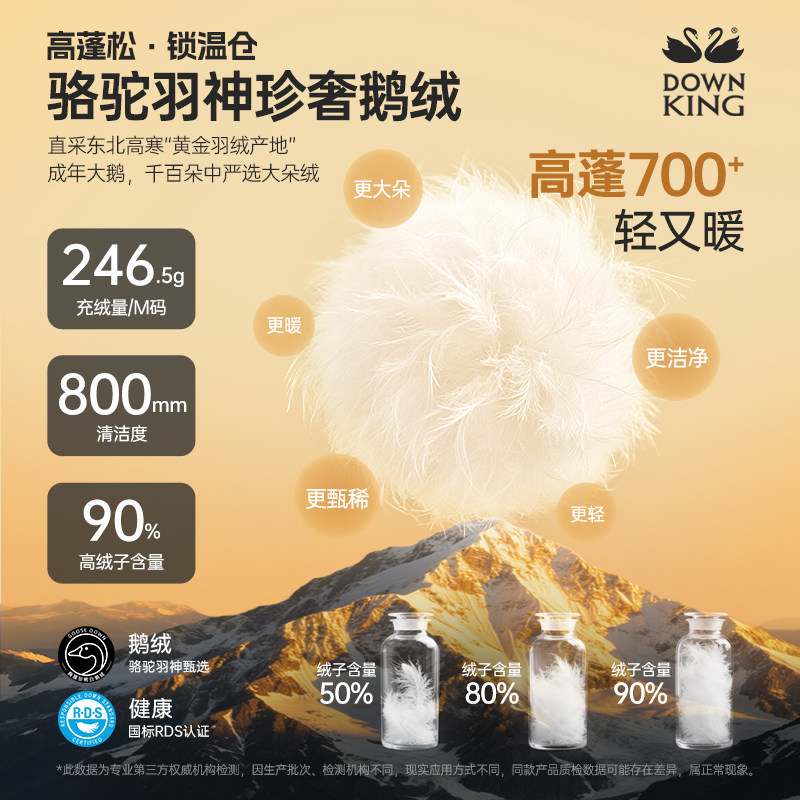 骆驼飞金鹅绒服女装2025新款冬季防风保暖外套抗静电连帽面包服,淘宝优惠券,粉丝福利购,淘宝优惠卷