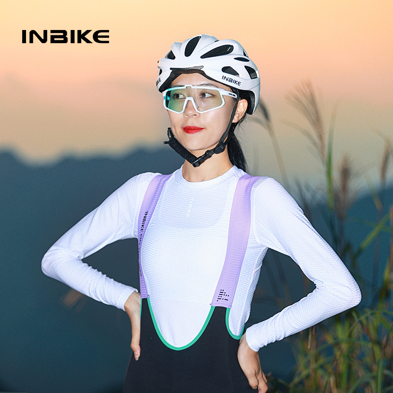 INBIKE骑行排汗衫女春秋冬季吸湿排汗山地公路自行车服打底衫上衣