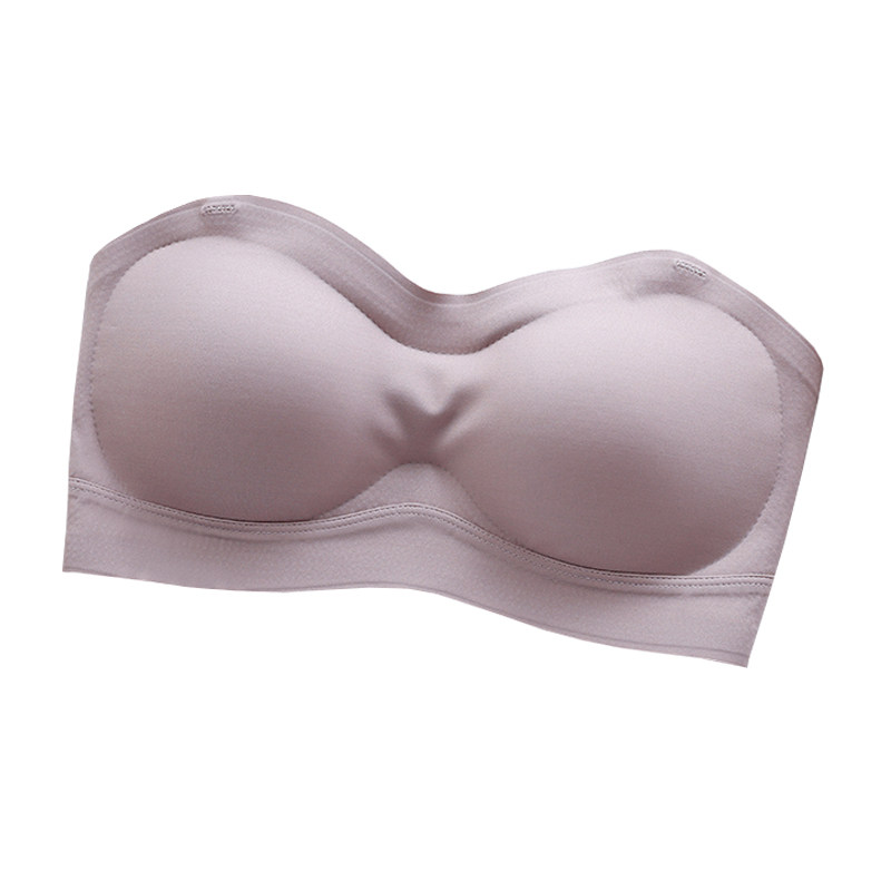 抹胸式婚纱无痕乳胶肩带女显大文胸 kimuware启木会文胸