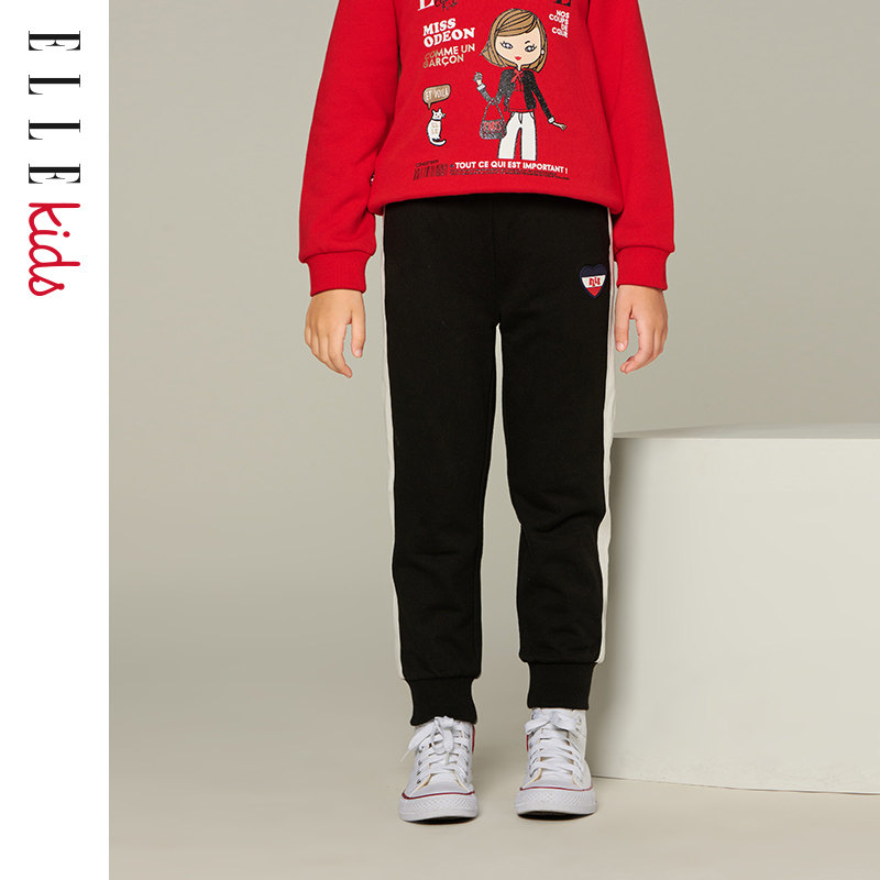 elle kids童装女童秋款潮休闲裤子 ellekids裤子