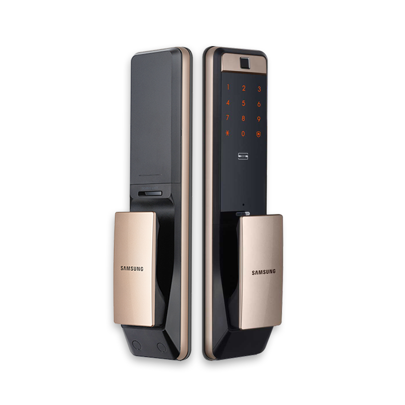 三星博创福兴科专卖店三星指纹锁DP-607进口全自动智能锁家用指纹锁C级锁芯电子锁WIFI物联网防盗门锁3