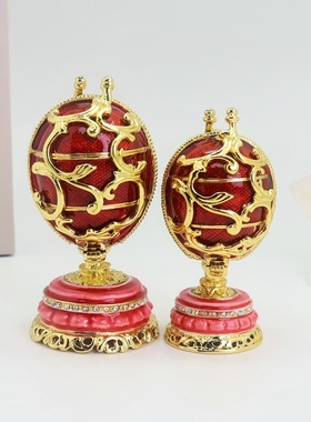合金工艺品珐琅彩花篮蛋俄罗斯鸡蛋复活节彩蛋旅游纪念品生日礼物