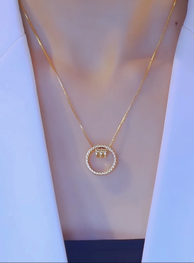 项链十字链女莫比乌斯环小蛮腰