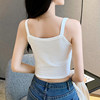 Pure cotton thread white suspender vest for women in summer