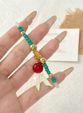 京剧猫白衍生手链手串配饰糖缠花白糖同款纪念品京剧猫手饰品