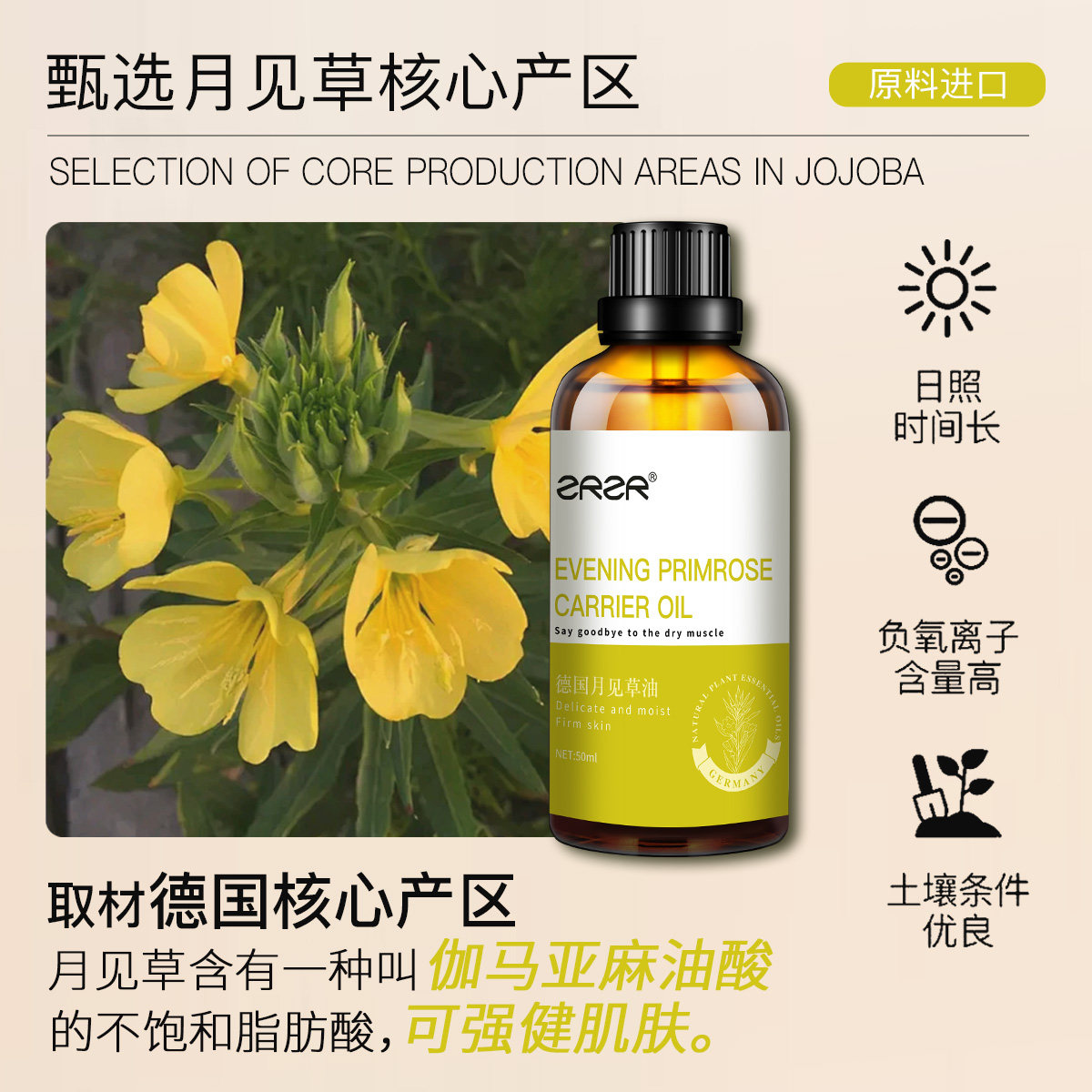 zrzr月见草油植物油调理女性基础油 zrzr基底精油