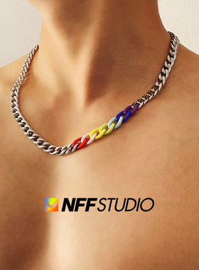 项链男潮嘻哈小众锁骨链轻奢