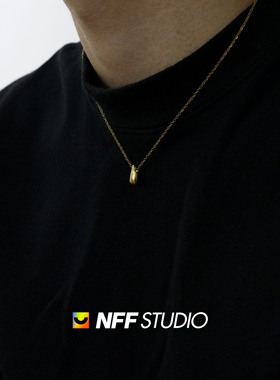 钛钢钛钢真空镀金精致金色锁骨链