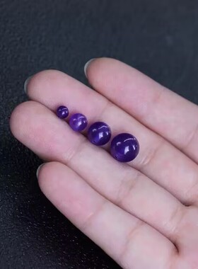 深紫玉髓散珠圆珠DIY手工串珠