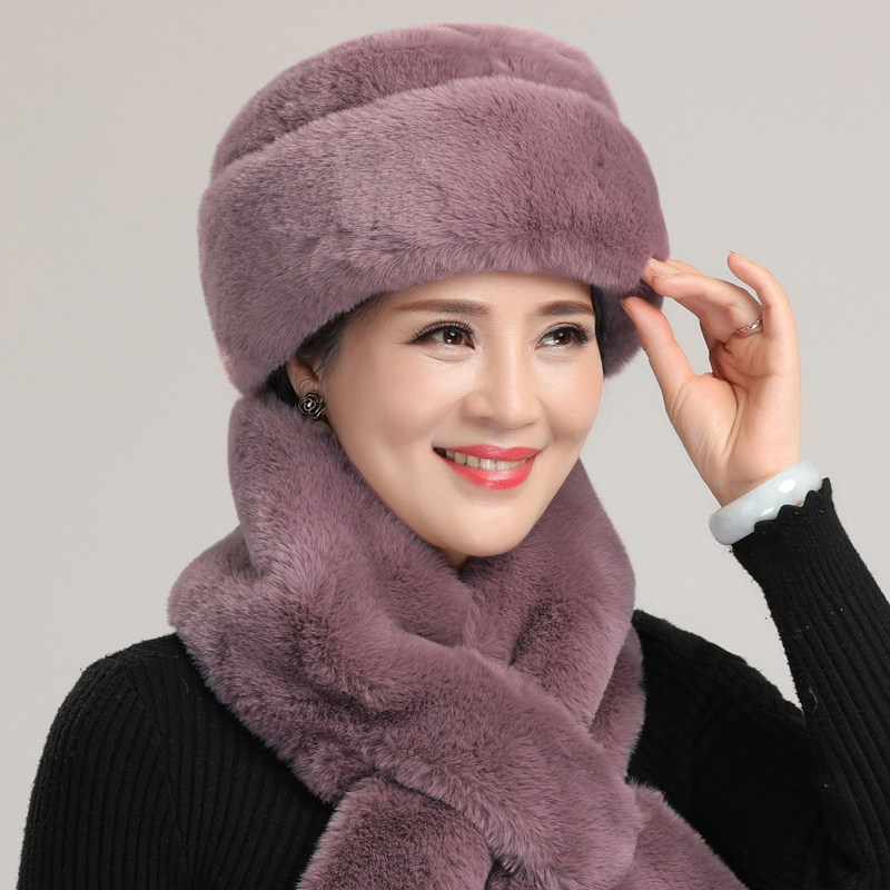 中老年人妈妈帽子女秋冬老人奶奶冬季老太太加绒加厚保暖棉雷锋帽