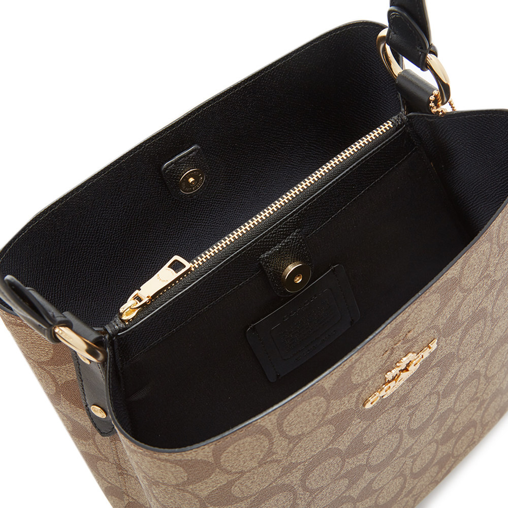 coach /蔻驰多色牛皮革logo手提包 魅力惠买手折扣直营女士包袋