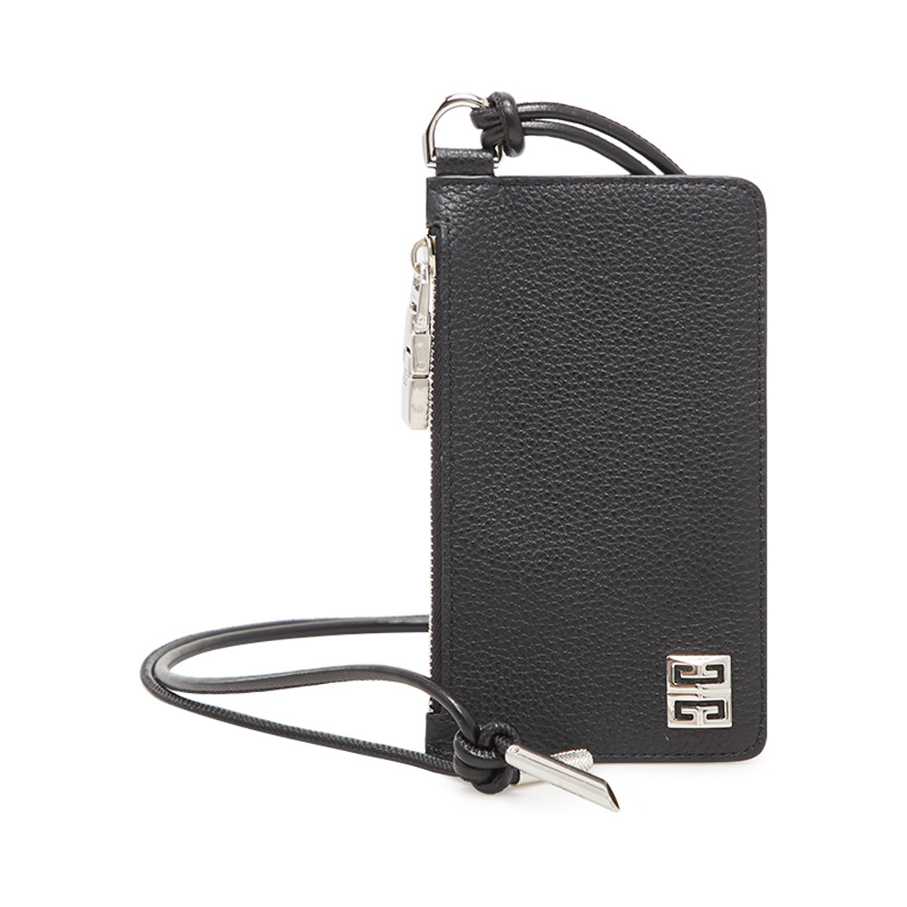 givenchy 2021冬黑色金属logo牛皮革 魅力惠买手折扣直营卡包