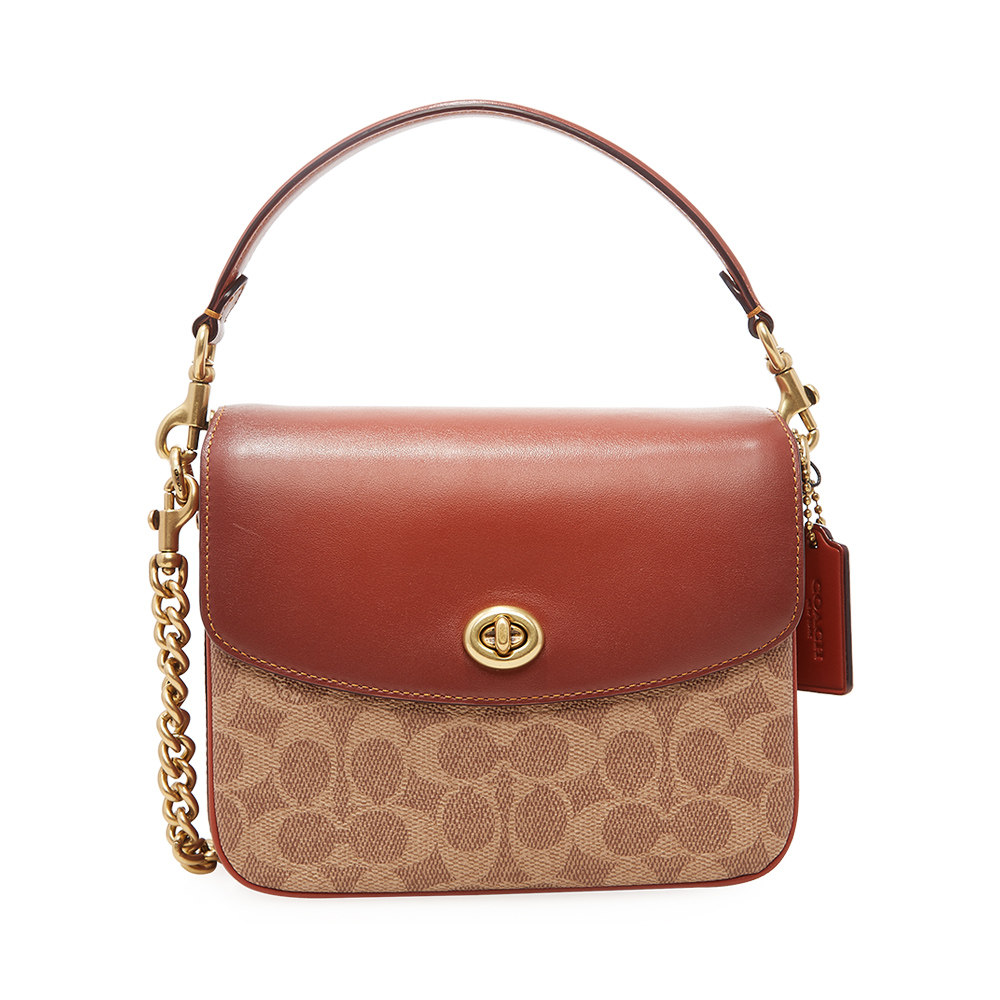 coach /蔻驰经典款多色牛皮拼接 天猫奢品直营女士包袋