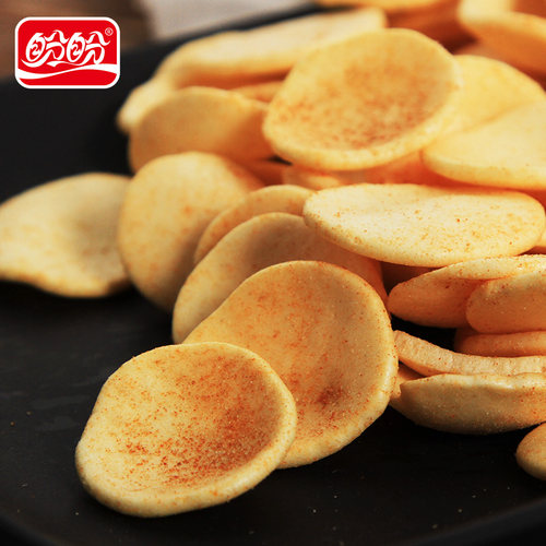 盼盼薯片家庭号虾条袋装番茄味原味休闲解馋零食小吃膨化食品批发 - 图2