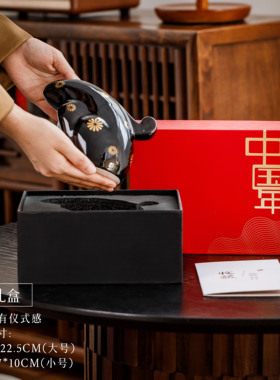 景德镇陶瓷生肖兔风水摆件