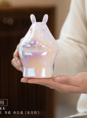 陶瓷吉祥幸福25cm兔儿爷风水摆件