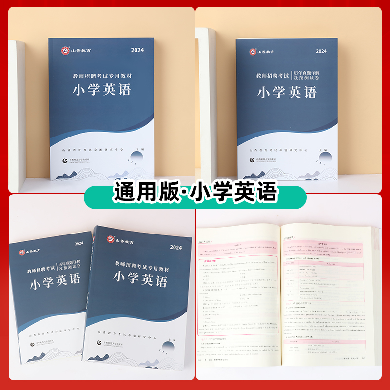 山香2024教师招聘考试用书小学英语 教材+历年真题解析及押题试卷 教师考编编制教招河南河北安徽江苏山东四川福建浙江贵州 - 图2