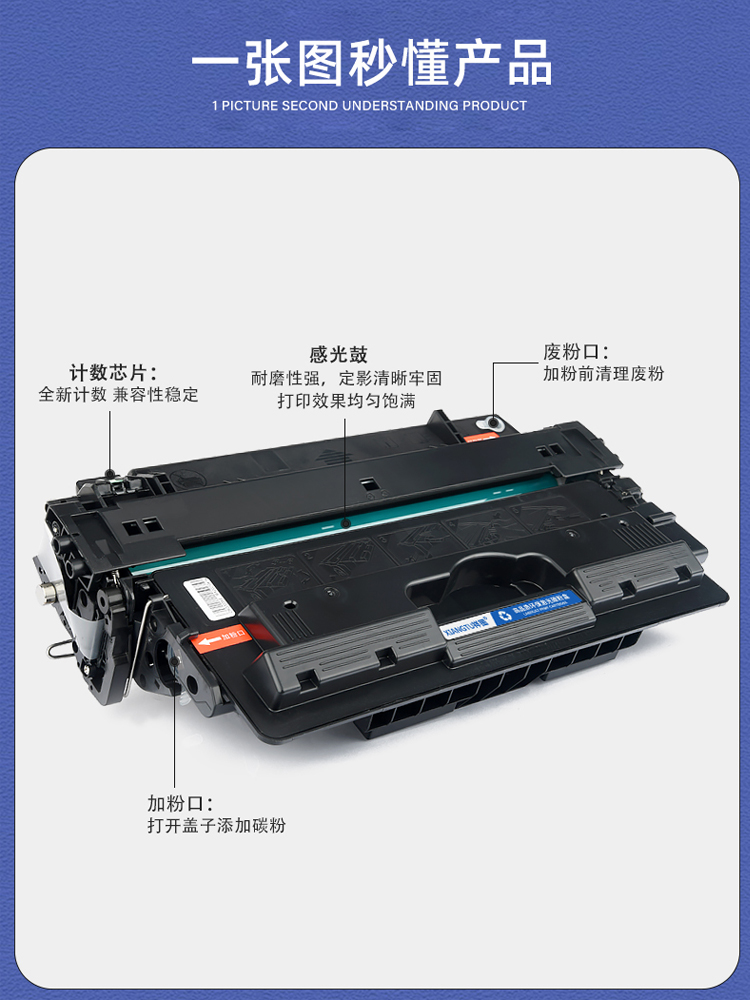 适用惠普M701n硒鼓CZ192A墨盒HP93A MFP M435nw打印机M706n M701a - 图1