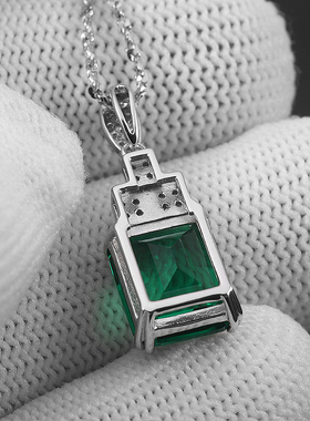 纯银项链18K金水晶节日礼物吊坠