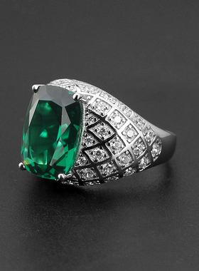 纯银镀金时尚戒指男免费刻字翻新