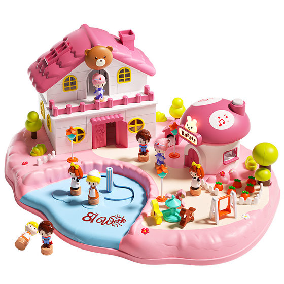 Play house castle toy magnetic play house princess