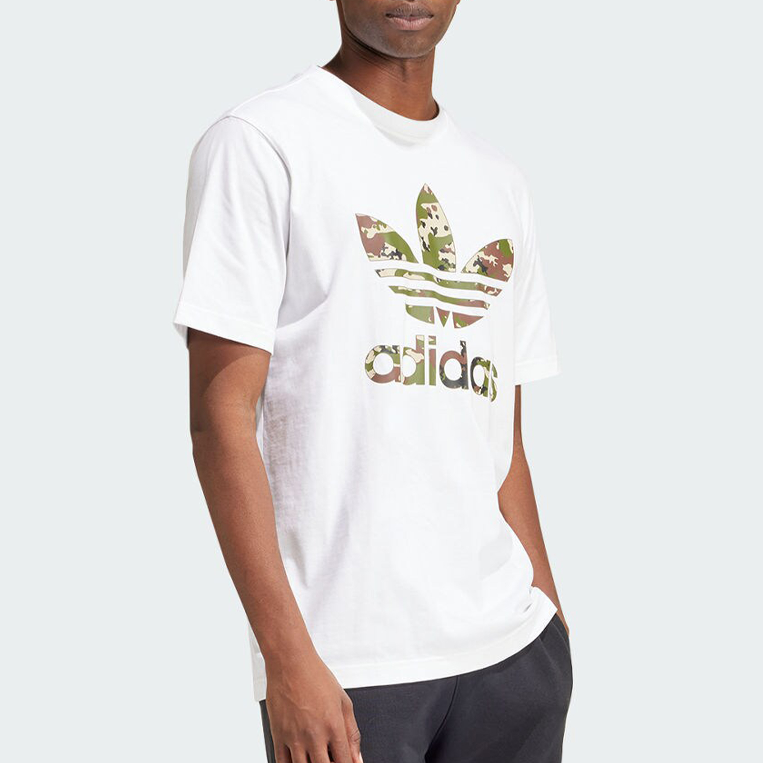 Adidas/阿迪达斯正品三叶草男士经典舒适透气圆领短袖IS2894-图0