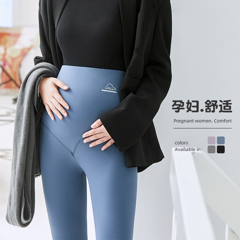 孕妇打底裤秋季托腹外穿芭比鲨鱼皮 慕翘孕妇打底裤