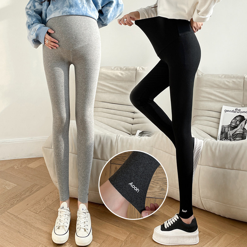 孕妇纯棉托腹裤秋装 慕翘孕妇打底裤