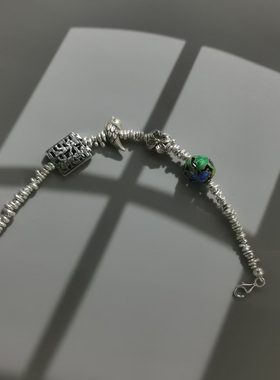 素集祥新中式女纯银复古手链原创