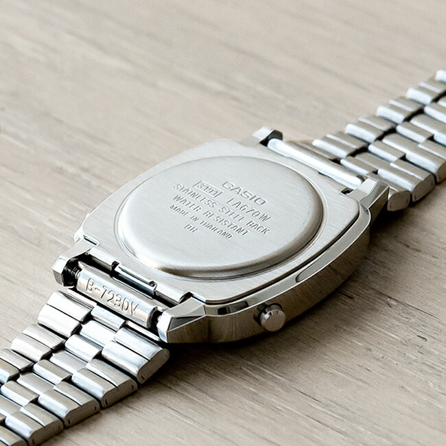 卡西欧手表女CASIO LA670WA-7 复古金属百搭学生防水银色电子表 - 图1