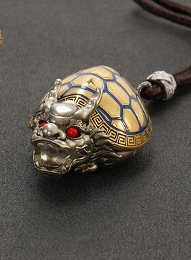 金刚招福纳财铜制杵瑞兽龙龟吊坠