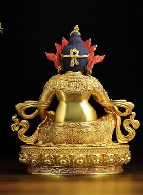 藏式鎏金黄财神摆件15cm供奉