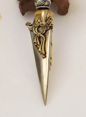 铜制金刚撅降魔杵普巴杵带底座