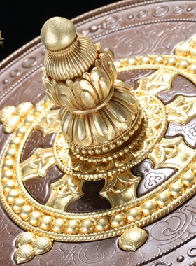 超大号黄铜转筒西藏手持转经简