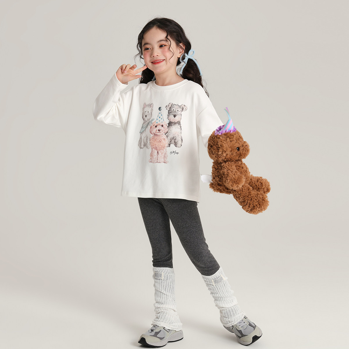 布丁哈鲁童装秋装女童秋季打底衫2026新款儿童休闲百搭长袖T恤,淘宝优惠券,粉丝福利购,淘宝优惠卷