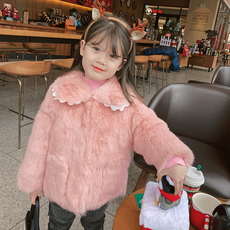 Мех/искусственный мех 沫沫家定制洋气加厚保暖皮草童装儿童上衣女童冬装皮毛一体外套潮 1874340058