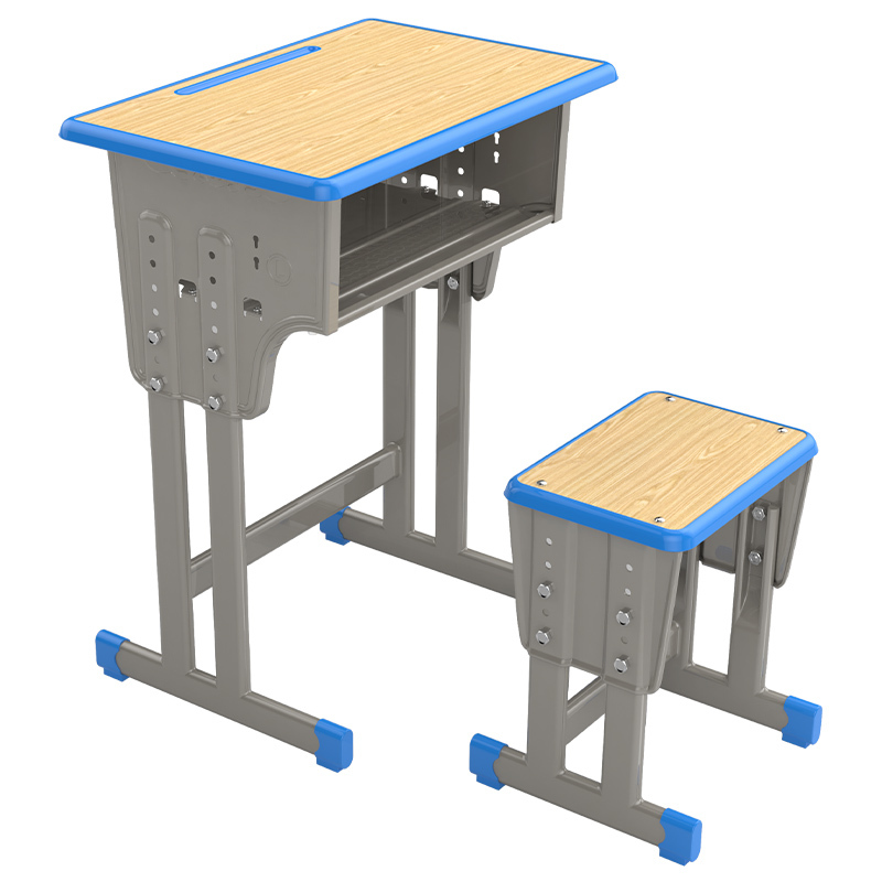 加厚特价单双人小中高学生课桌椅厂家直销辅导培训班可升降课桌椅 - 图3