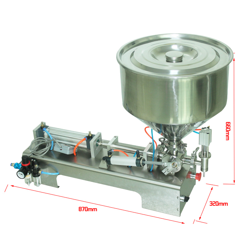 单头膏体灌装机气动卧式充填机100/250/300/500ml食品化工分装机 - 图1