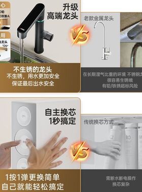 安吉尔新款净水器家用前置过滤RO厨房直饮净饮魔方二代pro2200