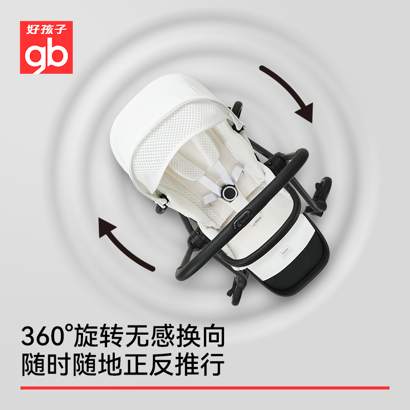 gb好孩子安全婴儿推车高景观碳纤维四轮万向双向遛娃推车天鹅pro,淘宝优惠券,粉丝福利购,淘宝优惠卷