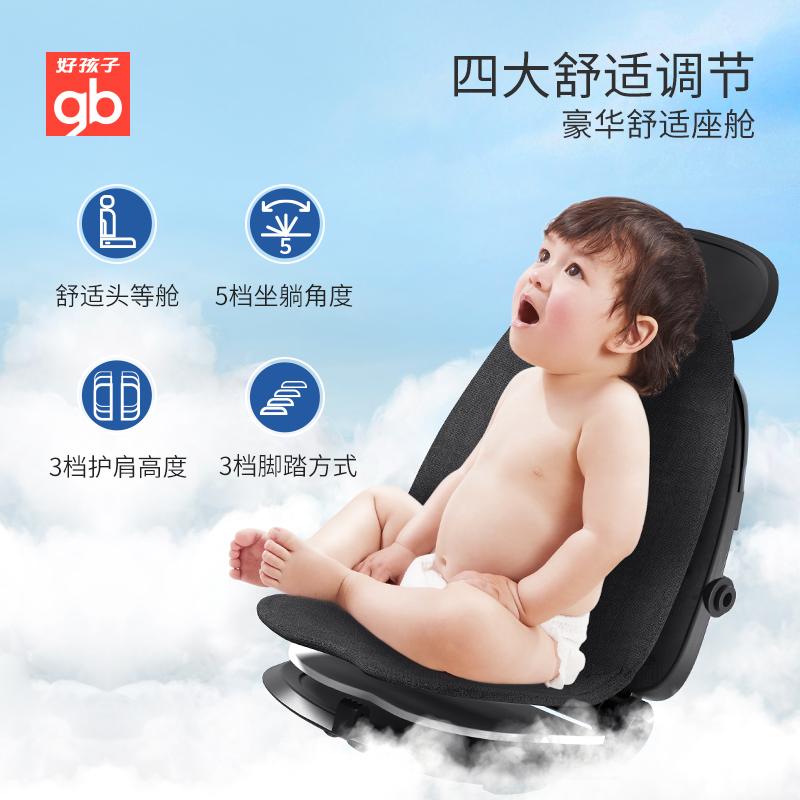 好孩子官方旗舰店gb好孩子遛娃神器婴儿手推车轻便溜娃旋转双向高景观可折叠可坐躺3