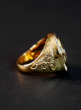 【已出欣赏】超级重磅古希腊时期美杜莎钻石戒指18k厚金