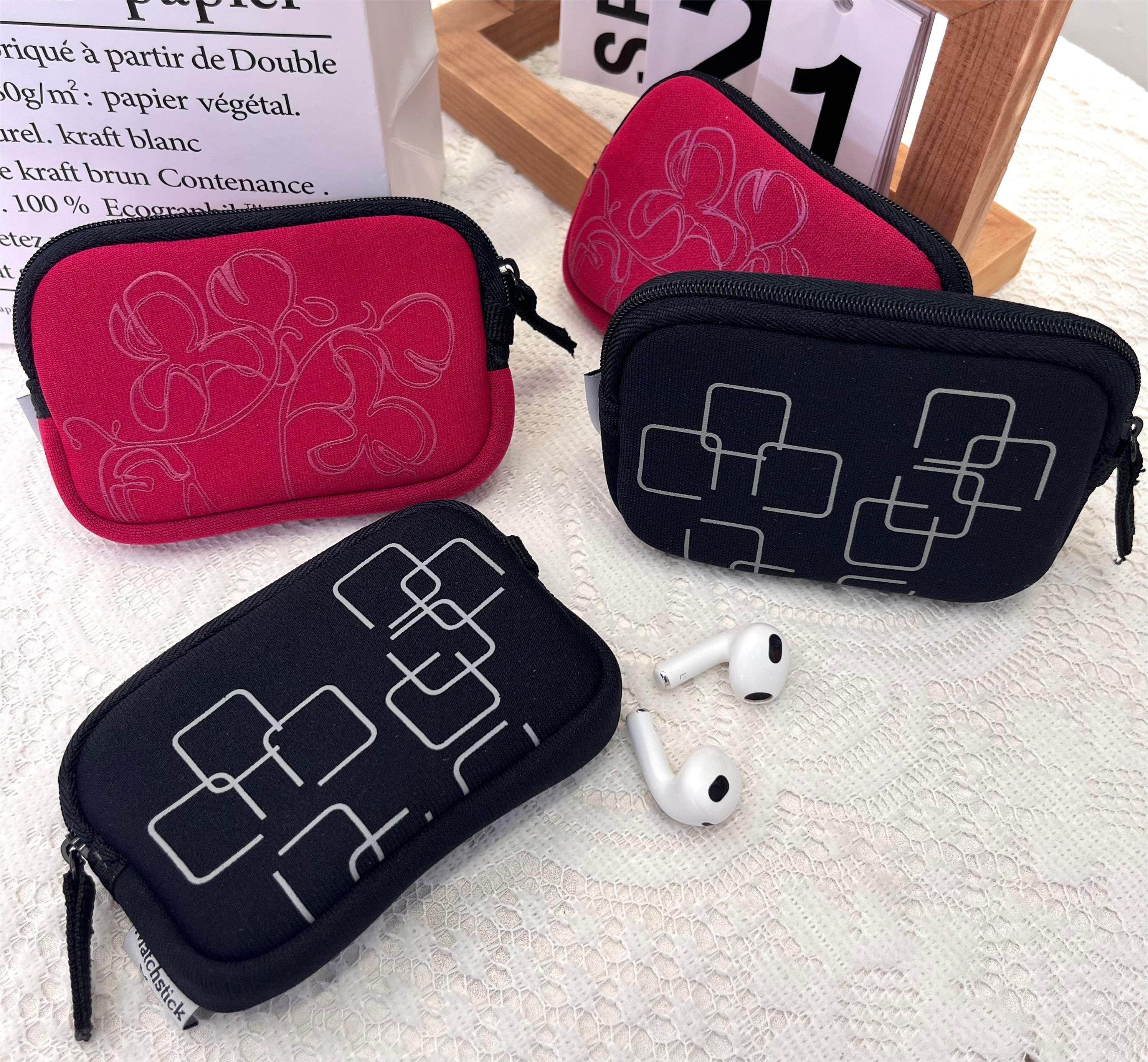 3C数码配件迷你便携印花数码收纳整理包适用于蓝牙耳机保护套