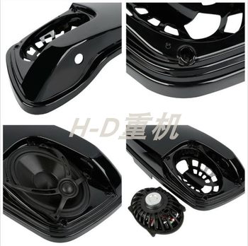 ເຫມາະສໍາລັບ Harley Road King Street Double Light Gliding Highway Gliding Modified Side Box Cover Audio Speaker 14-22 Models