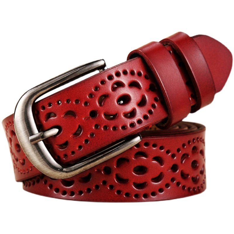 女款真皮腰带时尚镂空装饰百搭牛仔裤裤带韩版潮流休闲纯牛皮皮带,淘宝优惠券,粉丝福利购,淘宝优惠卷