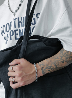 SAZ粗款痞帅嘻哈高级感手链