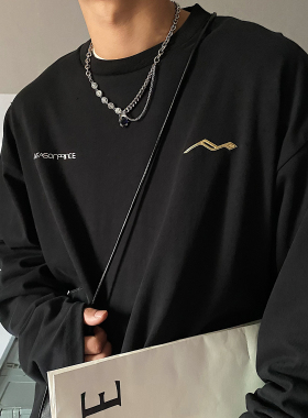 2024新款粗款链条蓝色锆石项链